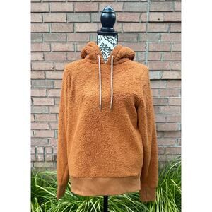 EUC Athleta Women’s Sherpa Tugga Hoodie  in Cattail Rust, Size Small